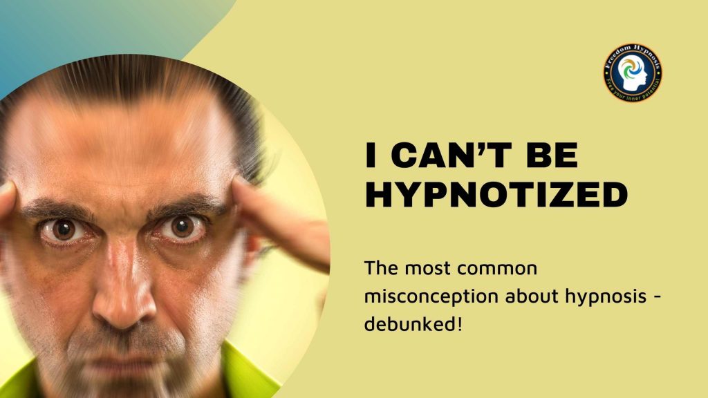 guy thinking i can't be hypnotized