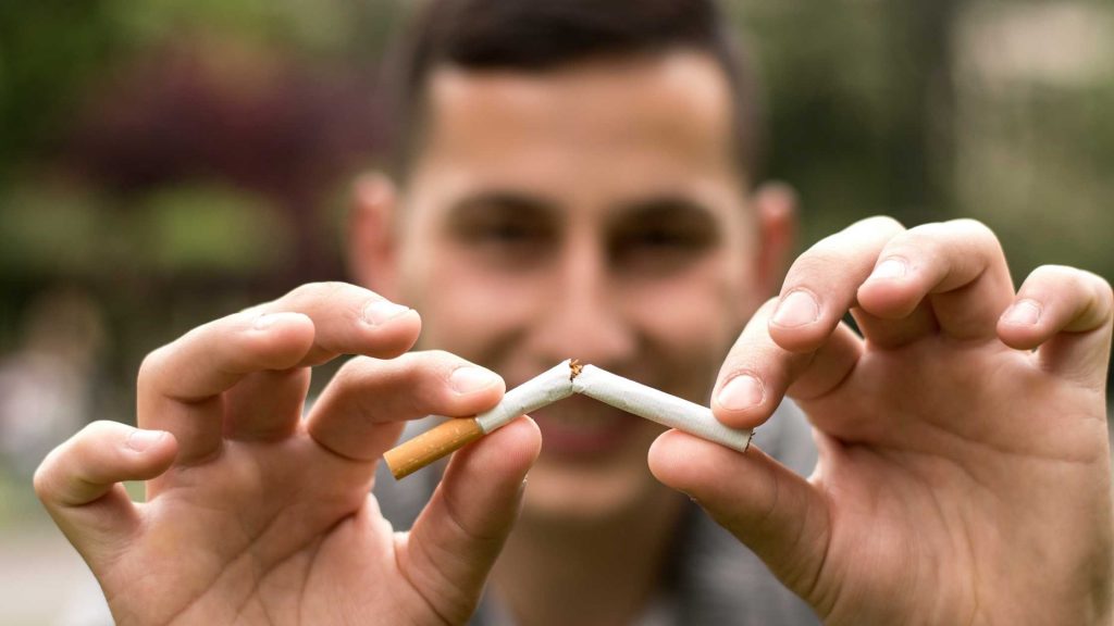 man who quit smoking permanently